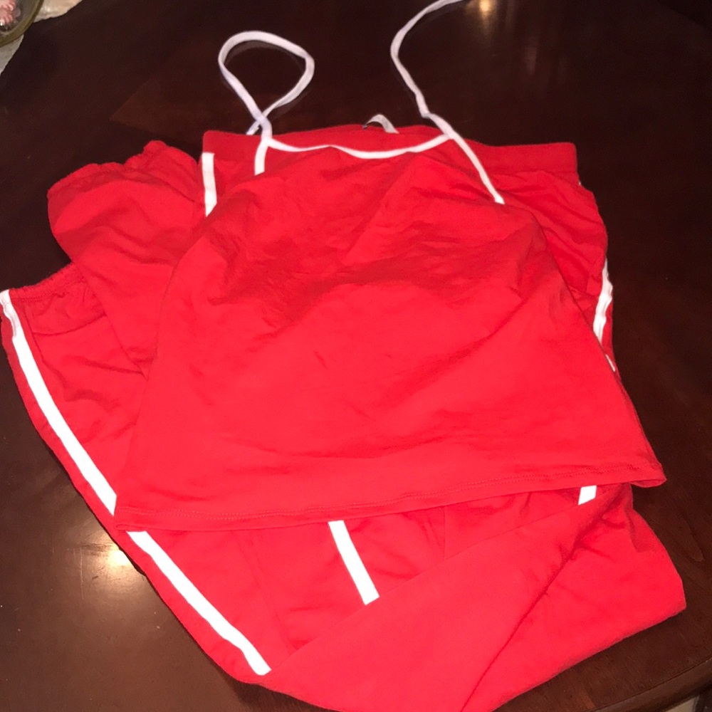 2 pc set halter and high waist pants